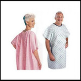Salk - Snap - 500Lpy - Wrap Deluxe Adult Patent Gown, Yellow Floral, Closure