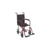 Drive Devilbiss Healthcare - Atc17-Rd - Medical Lightweight Transport Chair Aluminum Frame With Red Finish 300 Lbs Weight Capacity Fixed Height / Padded Arm Black Upholstery