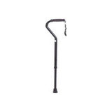 Fabrication Enterprises - 43-2012 - Offset Handle Adjustable Aluminum Cane, 29 - 38", Black, 1