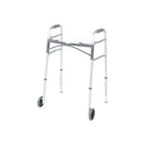 Fabrication Enterprises - 43-2122 - Folding 2 - Button Walker, Wheel - Glides, Junior