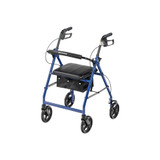 Mckesson - 146-R728Bl - 4 Wheel Rollator Blue Adjustable Height Aluminum Frame