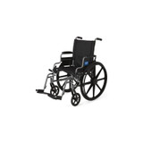 Medline - Mds806500E18 - K4 Lightweight Wheelchair Dual Axle Desk Length Arm Swing - Away Footrest Black Upholstery 18 Inch Seat Width Adult 300 Lbs Weight Capacity