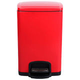 Mckesson - 16-35270 - Wastecan, Step - On Sq Metal Red20Qt - Each
