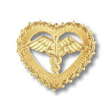 Prestige Medical - 1010 - Cloisonn&Eacute; Emblem Pins - Caduceus (Filigreed Heart) - Each