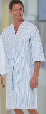 Fashion Seal - 1840Xl - Robe, Patient Blu Stripe Xlg - Each