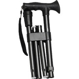 Nova Ortho-Med - Designer Canes - 3040Bk - Folding Cane - (Withrubber Soft Handle Grip) (Latex Free) - Each