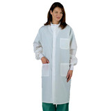 Medline - 6623bqws - Coat,Lab,Unisex,White,Barrier,Sm - Each