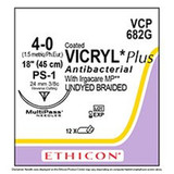 Johnson & - J Healthcare Systems - Vcp682G - Suture, Vicryl+ Antibac Ud Br 4 - 0 18" Ps - 1 - Box/12