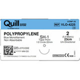 Surgical Specialties - Vlo-4225 - Suture, Quill Barbed Pp 2 Blu 23Cm Sh - 1 1/2" Cir 22Mm - Box/12