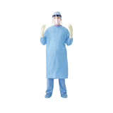 Medline - Sirus - Dynjp2401 - Non - Reinforced Surgical Gown With Towel Large Blue Sterile Aami Level 3 Disposable - Case/32