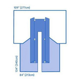 Medline - Dynjp4006H - Drape,Split,Cv,Clr Anes,St - Each