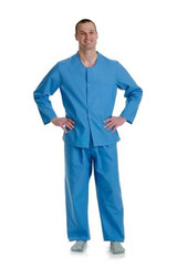 Medline - Mdtpj4s06blu - Pant,Pajama,4-Snap,Light-Blue,2xl - Each