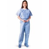 Medline - Non27202s - Shirt,Scrub,Vneck,Blue,Small,Dispos - Each