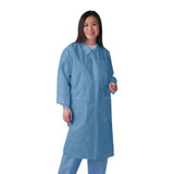 Medline - Nonsw400sz - Coat,Lab,Mltilyr,Knt Cf/Trdcolar,Blue,Sm - Each