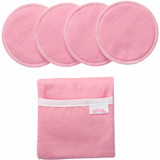 Quest Products - Na00972Pp - Nuangel Flip & Go Nursing Pad Case With Blue Blanket All - Natural White Cotton Set, Pink. - Package/1