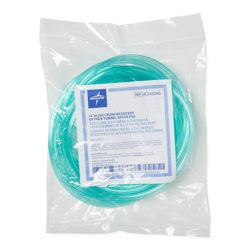 Medline - Hcs4524gh - Tubing,Oxygen,Crush Res,14',Green,Sc - Each