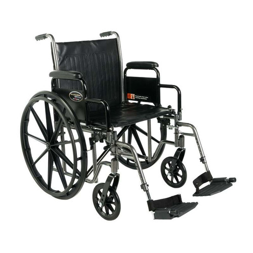Graham Field - Traveler Se Plus - 3E050240 - Wheelchair Dual Axle Full Length Arm Swing - Away Footrest Black Upholstery 16 Inch Seat Width Adult 300 Lbs Weight Capacity - Each