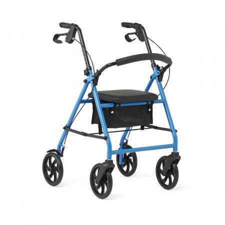 Medline - Mds86840ebs8 - Rollator,Basic,Steel,8",Light Blue - Each