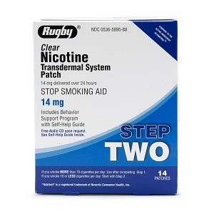 Major Pharmaceuticals - 00536589588 - Nicotine, Patch 24Hour Step2 14Mg - Box/14