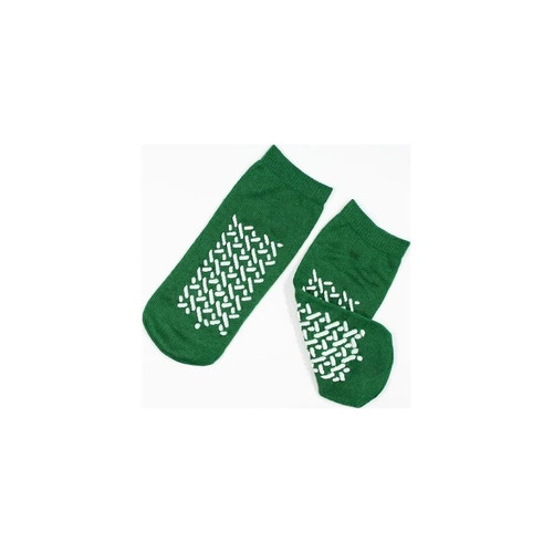 Dynarex - 2191 - Fall Management Slipper Socks Medium Green Above The Ankle - Case/48