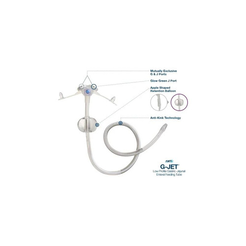 Applied Medical - G-Jet - Gj-1430-45 - Technologies Low Profile Gastric - Jejunal Enteral Feeding Tube 14 Fr 3.0 / Cm Silicone - Each
