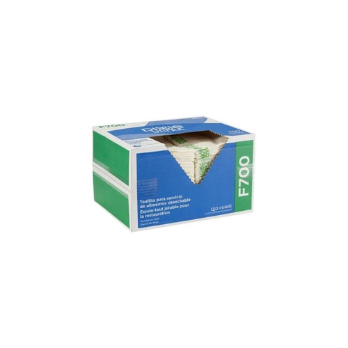 Georgia Pacific - 29651 - Consumer - Brawny Dine - A - Cloth Flax 700 - Foodservice Towel Medium Duty White / Green Nonsterile Cellulose 12 - 3/4 X 21 Inch Reusable - Box/1