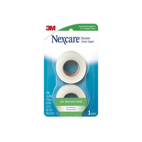 3M - Nexcare - 771-2Pk - 7712Pk - Tape, First Aid Flexible Clr 1 X10Yd - Package/2