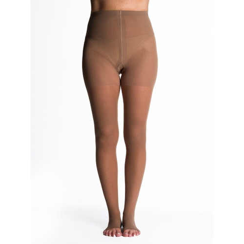 Sigvaris - 781Plso73 - Womens Eversheer Open Toe Pantyhose - Short - Cafe