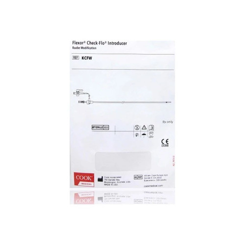 Cook Medical - Flexor Raabe Check-Flo - G13009 - Guiding Sheath Introducer 5 Fr X 55 Cm Length For Up To 0.038 Inch Diameter Guidewire - Each