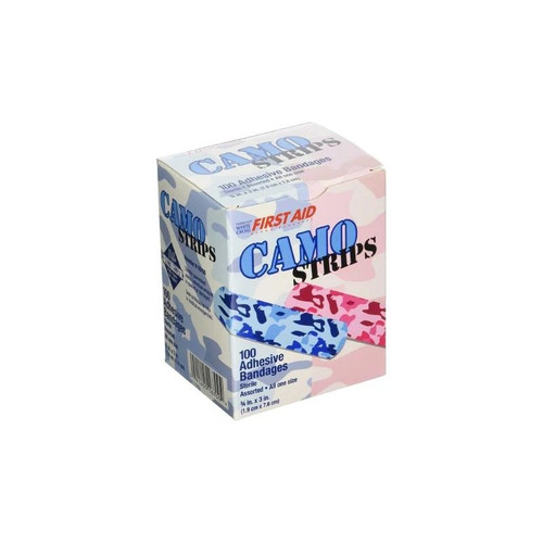 Dukal - American White Cross Stat Strip - 16700 - Adhesive 3/4 X 3 Inch Plastic Rectangle Kid Design (Blue / Pink Camo) Sterile - Case/1200