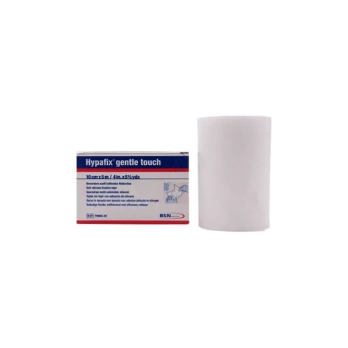Bsn Medical - Hypafix Gentle Touch - 7996602 - Dressing Retention Tape With Liner White 4 Inch X 5 - 1/2 Yard Nonwoven Nonsterile - Case/12