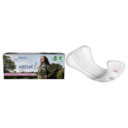 Abena - 1000005436 - Light Ultra Mini Bladder Control Pad 8 Inch Length Absorbency Fluff / Polymer Core One Size Fits Most - Case/240