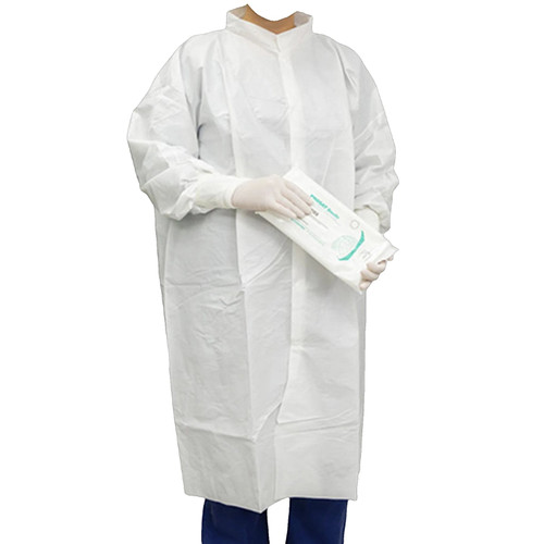 Contec - Hcga0042 - Critigear Cleanroom Lab Coat White X - Large Knee Length Disposable - Case/30
