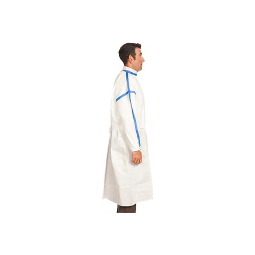 Truecare Biomedi - Tcba54St-Xxxl - Chemotherapy Procedure Gown 3X - Large White Sterile Astm F739 - 12 Disposable - Carton/50