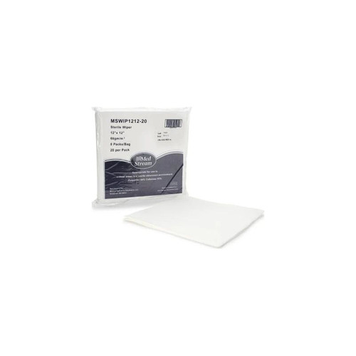 Mckesson - Mswip1212-20 - Cleanroom Wipe Iso Class 5 White Sterile Polyester / Cellulose 12 X Inch Disposable - Case/1280