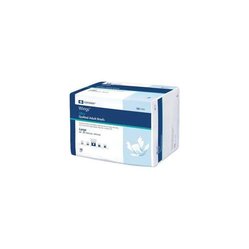 Cardinal Health - Wings Quilted Plus With Breatheeasy Technology - 66135 - Unisex Adult Incontinence Brief X - Large Disposable Heavy Absorbency - Bag/15