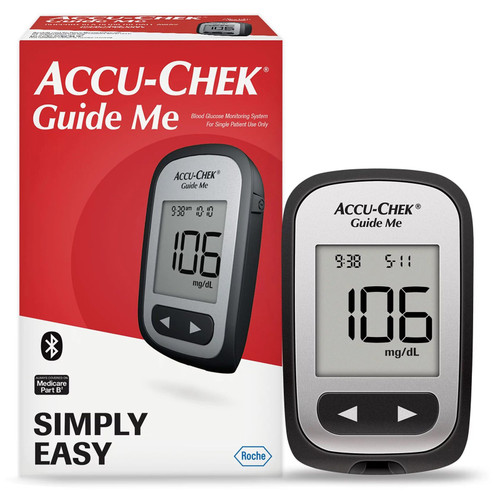 Roche - Accu-Chek - 65702073110 - Blood Glucose Meter 4 Second Results Stores Up To 30 No Coding Required - Each