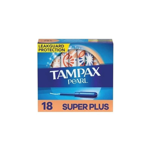 Procter & Gamble - Tampax - 07301047905 - Pearl Tampon Super Plus Absorbency Plastic Applicator Individually Wrapped - Box/18