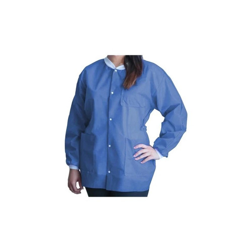 Dukal - Fitme - Ugj-6513-L - Lab Jacket Medical Blue Large Hip Length 3 - Layer Sms Disposable - Case/50