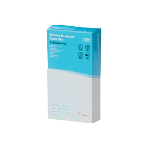 Cardinal Health - Bfm22Lte - Foam Dressing Silicone Bordered Lite 1 - 3/5 X 2 Inch With Border Film Backing Adhesive Rectangle Sterile - Case/50