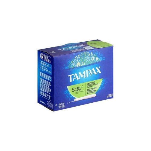 Procter & Gamble - Tampax - 00073010000728 - Tampon Super Absorbency Cardboard Applicator Individually Wrapped - Box/40