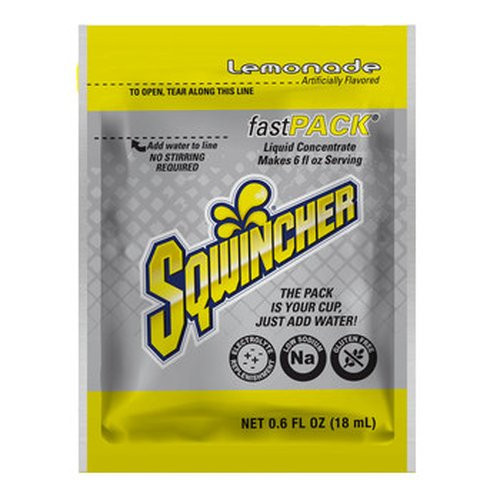 Kent Foods - Sqwincher Fast Pack - 159015303 - Oral Electrolyte Solution Lemonade Flavor 0.6 Oz. - Case/200