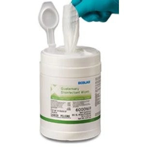 Ecolab - 6000166 - Surface Disinfectant Cleaner Quaternary Based Manual Pull Wipe 220 Count Canister Scented Nonsterile - Case/2640