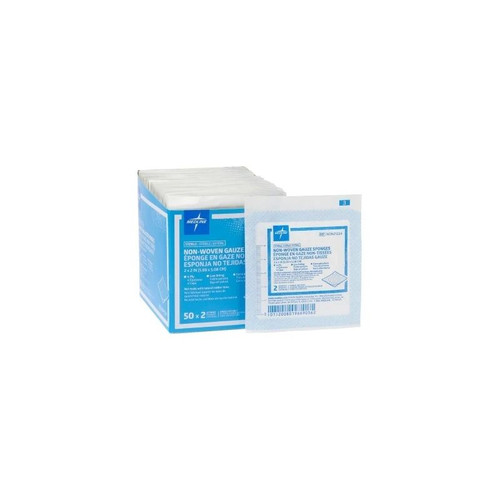 Medline - Avant Gauze - Non21224 - Nonwoven Sponge 2 X Inch Per Pack Sterile 4 - Ply Square - Case/1500