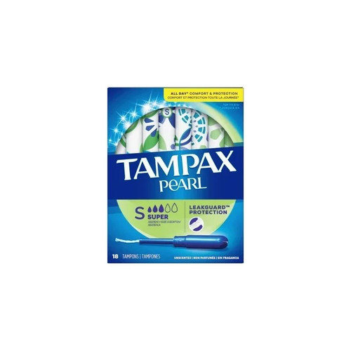 Procter & Gamble - Tampax - 07301037908 - Pearl Tampon Super Absorbency Plastic Applicator Individually Wrapped - Box/1