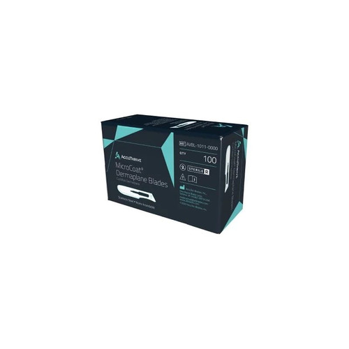 Accutec Blades - Accuthrive - Avbl-1011-0000 - Dermatome Blade Coated Stainless Steel No 10S Sterile Disposable Individually Wrapped - Case/500