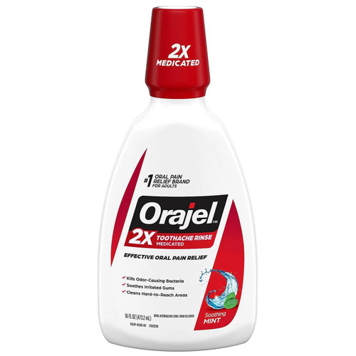 Church & Dwight - 31031043001 - Orajel, Rinse Toothache Soothing Mint 16Oz - Each