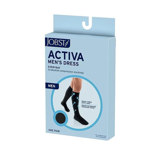 Bsn Medical - Jobst - 6055812 - Socks, Dress Activa Knee - Hi Navy Lg 8 - 15Mmhg - Pair