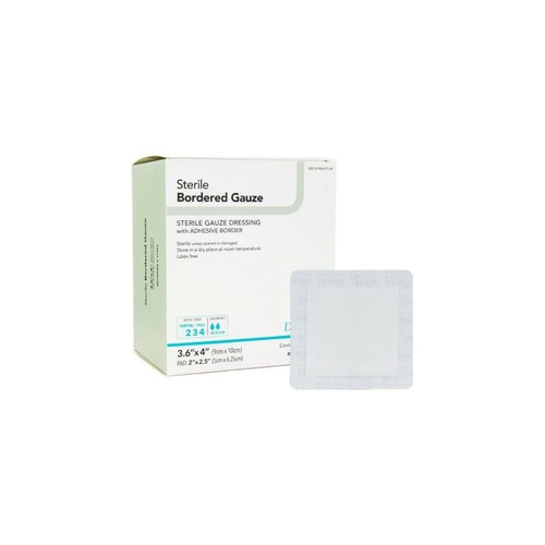 Dermarite - Bordered Gauze - 11364 - Adhesive Dressing 3 - 3/5 X 4 Inch Square Sterile - Box/50