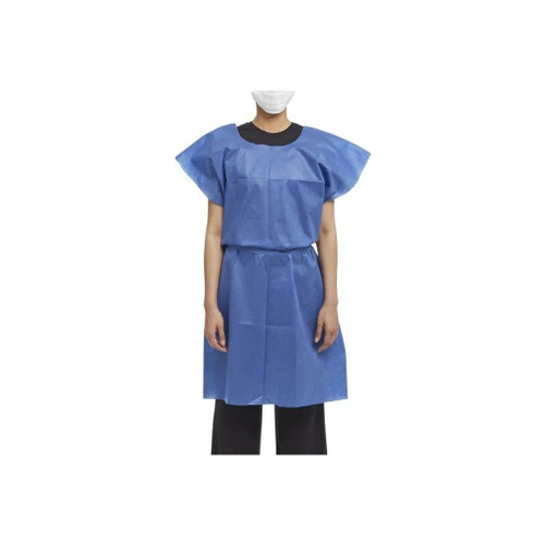 Graham Medical - 70234N - Products Patient Exam Gown Medium / Large Blue Disposable - Case/50